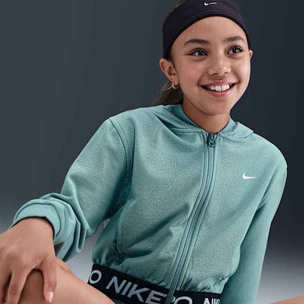 Nike Pro Fleece Big Kids' (Girls') Dri-FIT Full-Zip Hoodie
