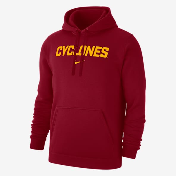 Iowa State Club Fleece Sudadera con gorro sin cierre universitaria Nike para hombre