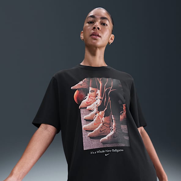 Nike Playera de básquetbol de manga corta Dri-FIT para mujer