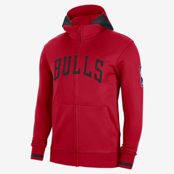 Nike Men's Chicago Bulls Red Logo Hoodie, Medium