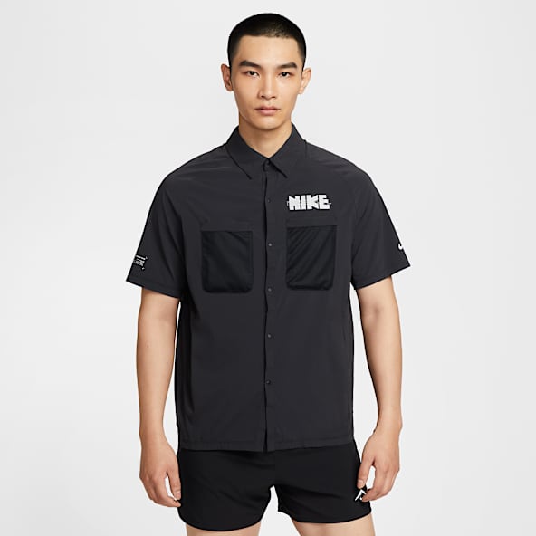 Nike Men's Dri-FIT UV Button-Up Short-Sleeve Running Top