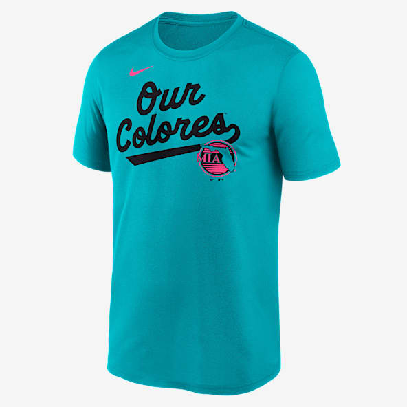 Miami Marlins City Connect Team Phrase Script Legend Men's Nike Dri-FIT MLB T-Shirt