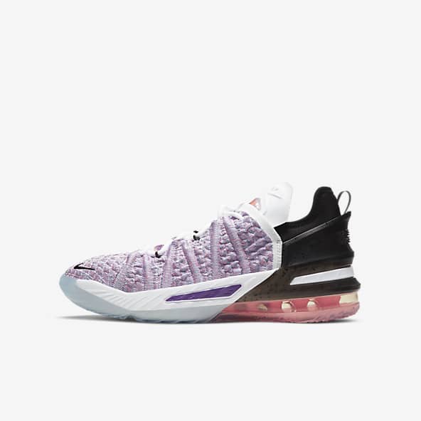 lebron james shoes pink and grey