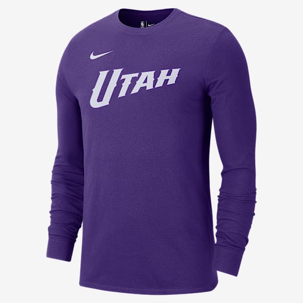 Utah Jazz Essential City Edition Playera de manga larga Nike de la NBA para hombre