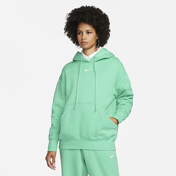 nike light green hoodie