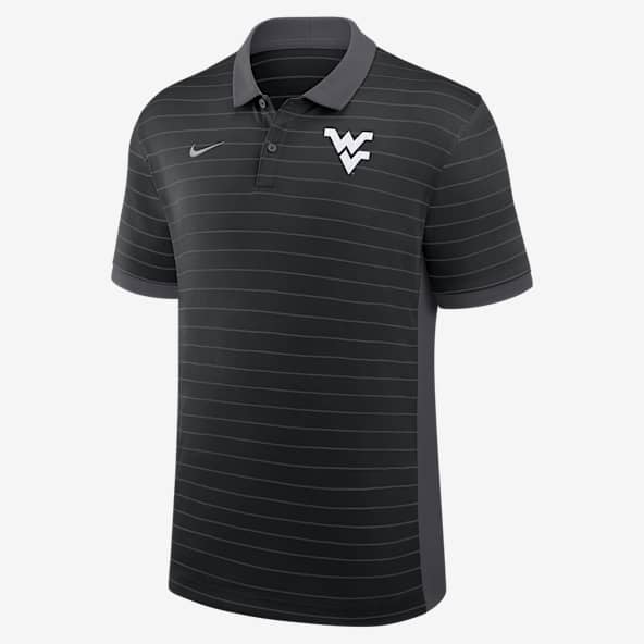 West Virginia Sideline Victory Stripe Men's Nike Dri-FIT College Polo