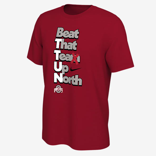 Ohio State Buckeyes Nike 8 Time National Champion T-Shirt Size L OSU ST8 EUC