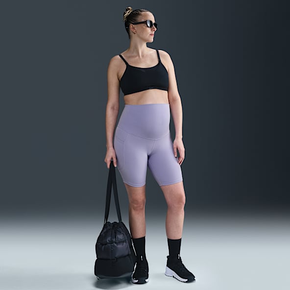 Nike (M) One Dri-FIT Bike Shorts (ca. 20 cm) mit hohem Bund und Taschen für Damen (Schwangere und Mütter)