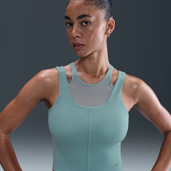 Nike One Fitted Cropped tanktop met Dri-FIT voor dames