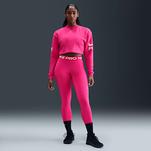 Nike Pro Women's Mid-Rise Mesh-Panelled Leggings