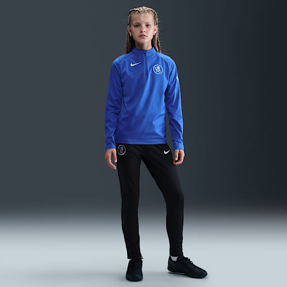 Chelsea FC Strike 3e tenue Chelsea FC Strike 3e tenue Pantalon de foot en maille Nike Dri-FIT Total 90 pour ado