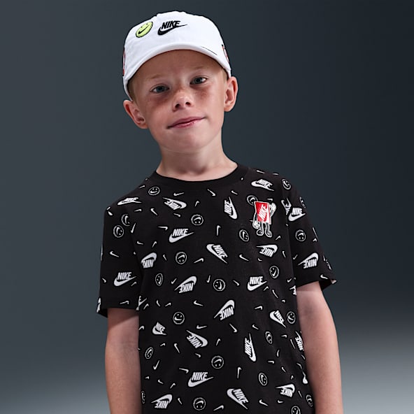 Nike Playera cuadrada estampada para niños de preescolar