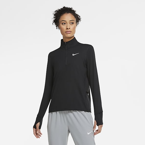 Nike Dri-FIT Swoosh Short Zip Long Sleeve Top Women - white/reflective  silver DX0952-100