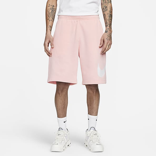 Nike club shop fleece shorts pink