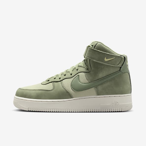 Nike Air Force 1 Sage Green Suede Trainers