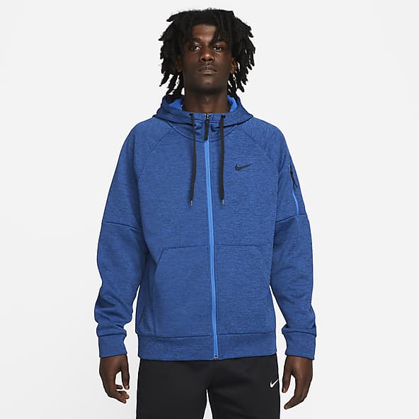 blue nike zip up sweater