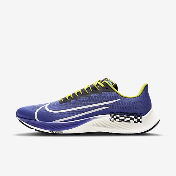 blue sports shoes