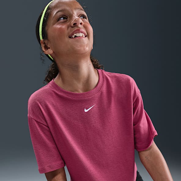 Nike One Relaxed Big Kids' (Girls') Dri-FIT Short-Sleeve Top