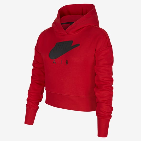 red pullover nike hoodie