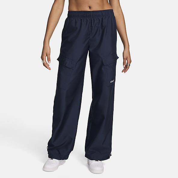 Calças cargo entrançadas e folgadas de cintura subida Nike Sportswear para  mulher. Nike PT