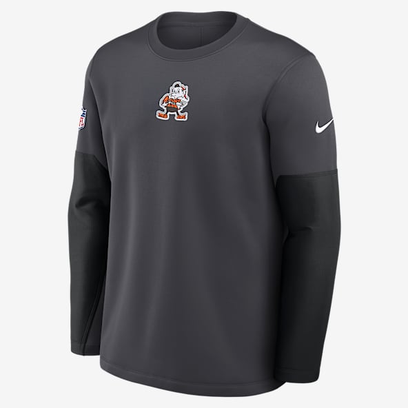 Cleveland Browns Scripted To Win Sideline Coach Men's Nike Therma-FIT NFL Long-Sleeve T-Shirt