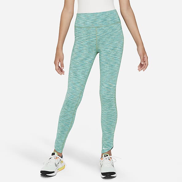 Nike Girls Dri-FIT Yoga Tights Green XL