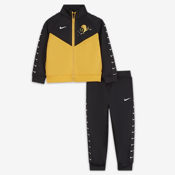 yellow and black nike tracksuit