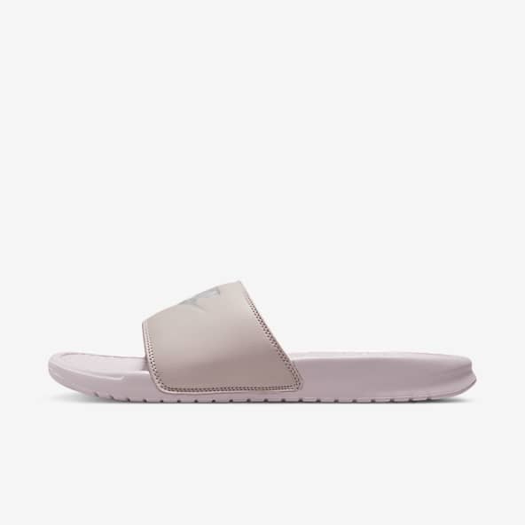 white slip on sandals womens