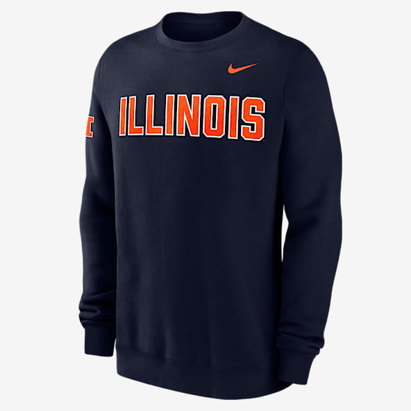 Illinois Club Fleece Men's Nike College Crew-Neck Sweatshirt