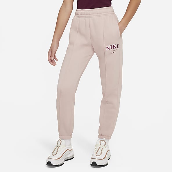 Nike Girls Pink Athletic Joggers Stretch Sweat Pants 4 