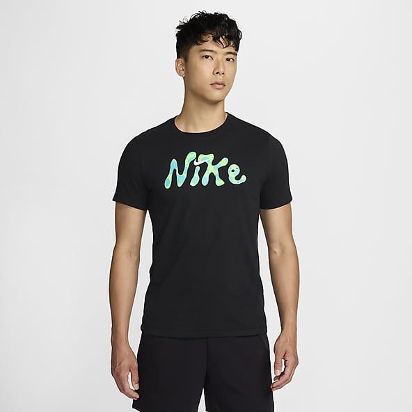Nike Men Activewear Top XL Black T-Shirt Swoosh My Stats Basketball Dri-Fit