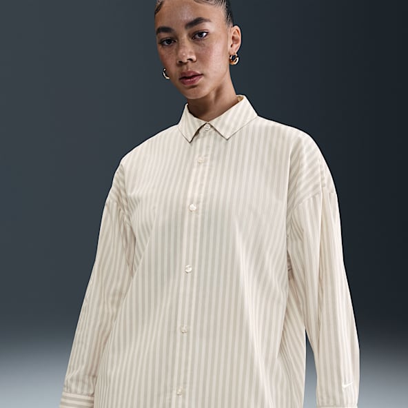 Nike Sportswear Chill Poplin Button-Up-Longsleeve mit Oversize-Passform (Damen)