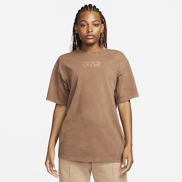brown nike shirt women's