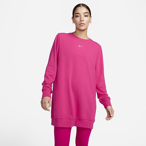 Nike Dri-Fit Dark Gray Tee Shirt with Hot Pink.