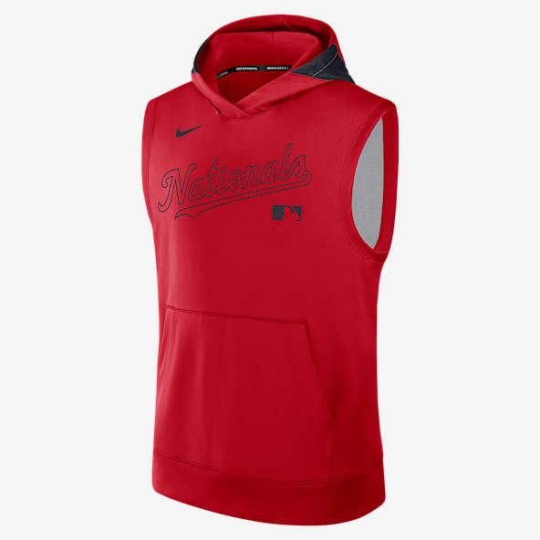 Washington Nationals Authentic Collection Sudadera con gorro sin cierre ni mangas Nike Dri-FIT de la MLB para hombre
