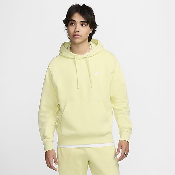Mens Yellow Hoodies Pullovers. Nike