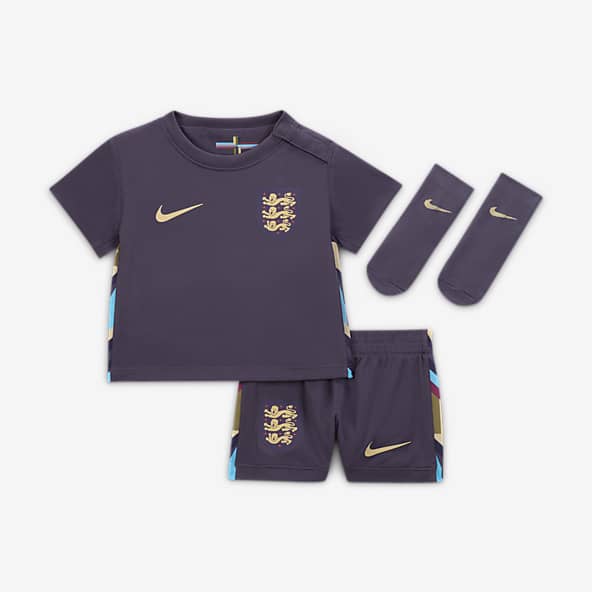 Segunda equipación Stadium Inglaterra 2024 Equipación de tres piezas de réplica Nike Football - Bebé e infantil