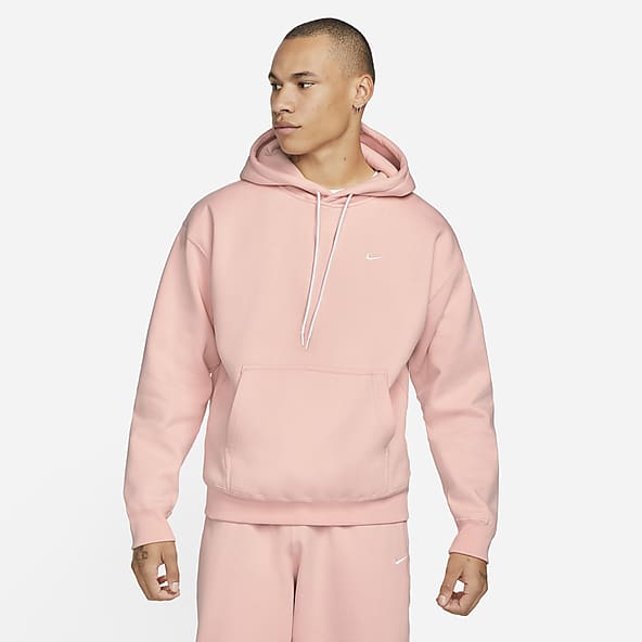 pink nike club hoodie