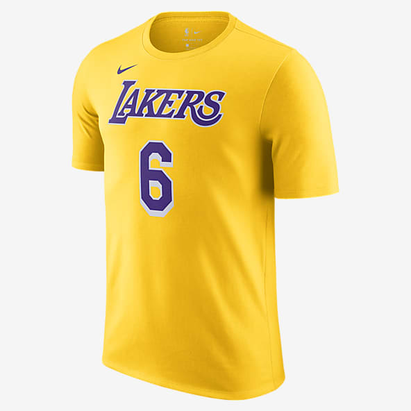 Yellow Performance Los Angeles Lakers Graphic T-Shirts. Nike SA