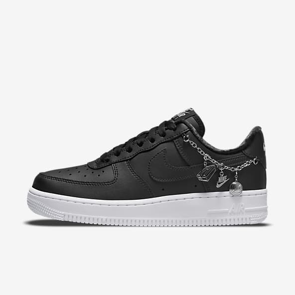 nike air force 1 mid '07 trainers in black/white