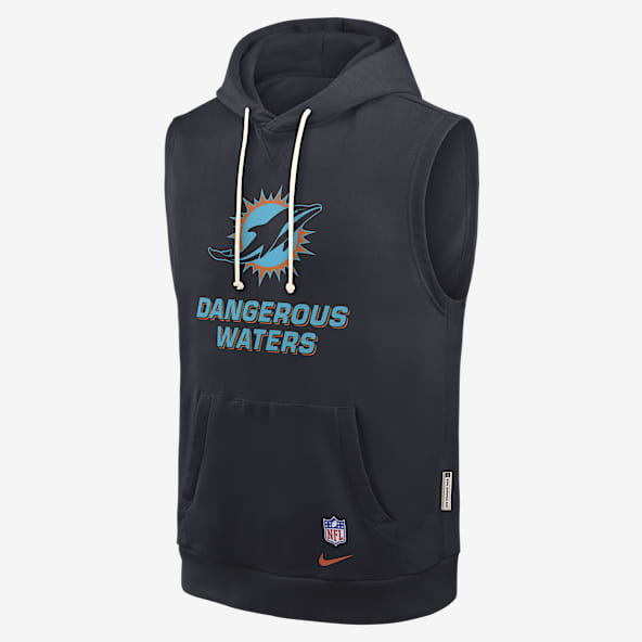 Miami Dolphins Rivalries Collection Sideline Sudadera con gorro sin cierre sin mangas Nike Dri-FIT de la NFL para hombre