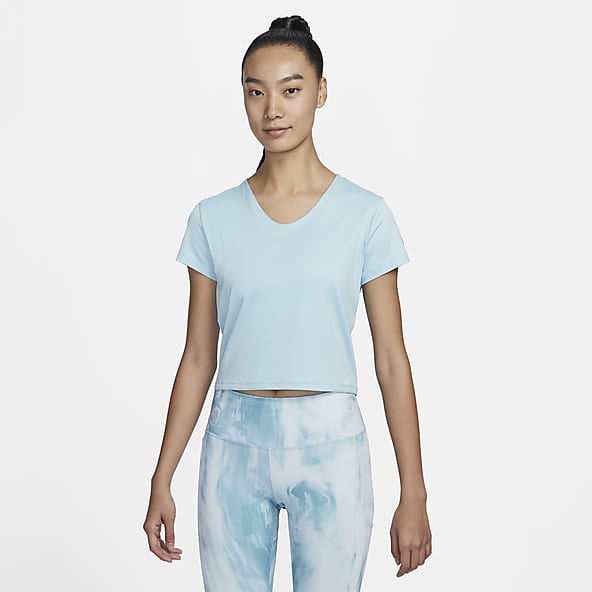 mint green nike running top