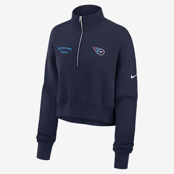 Tennessee Titans Phoenix Women's Nike NFL Cropped 1/4-Zip Crew