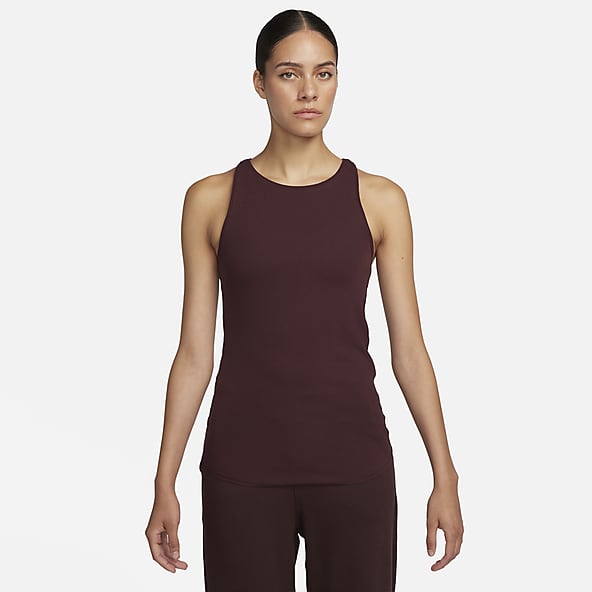 Nike Women's Yoga Luxe Crop Tank Top, Tight Fit, Sleeveless, Dri-FIT,  Sports
