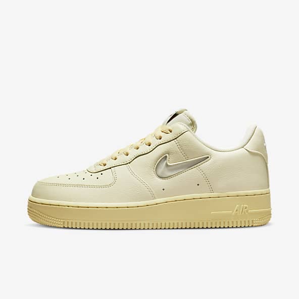 nike green air force 1 trainers with gum sole