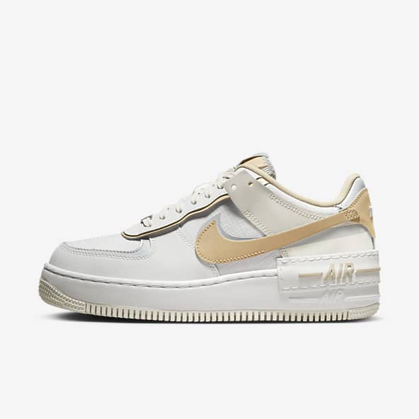 Nike Men's Air Force 1 '07 Shoes, Size 9.5, White/Khaki