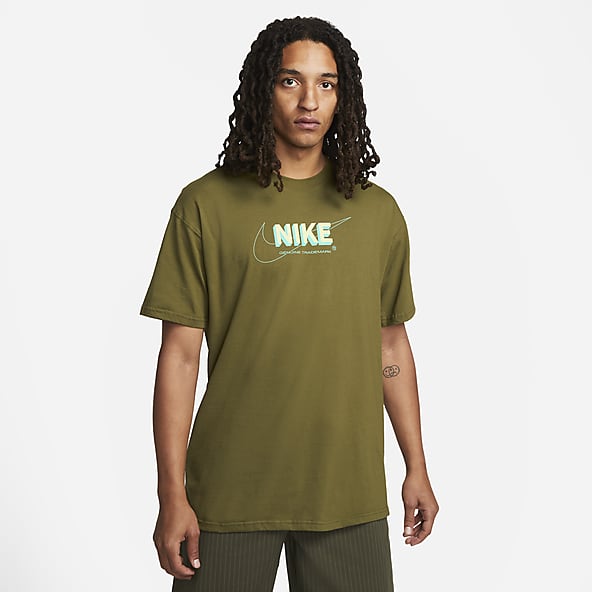 olive green shirt mens nike