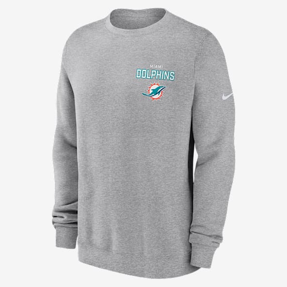 Miami Dolphins Draw Block Club Sudadera de cuello redondo sin cierre Nike de la NFL para hombre