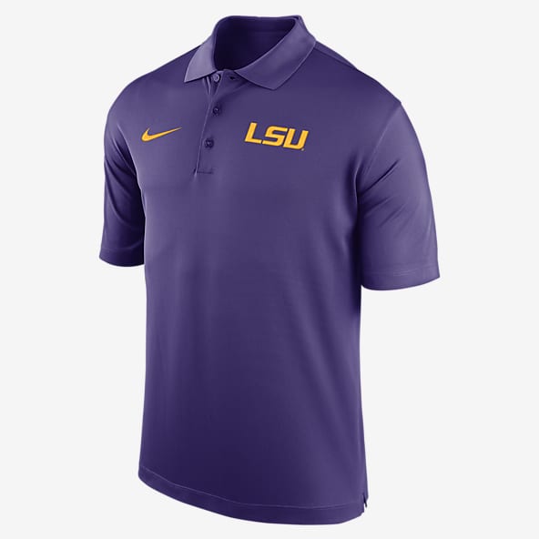 LSU Men's Nike College Full-Button Baseball Jersey.