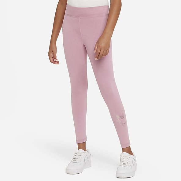 Leggings Nike Sportswear Junior en rosa y blanco